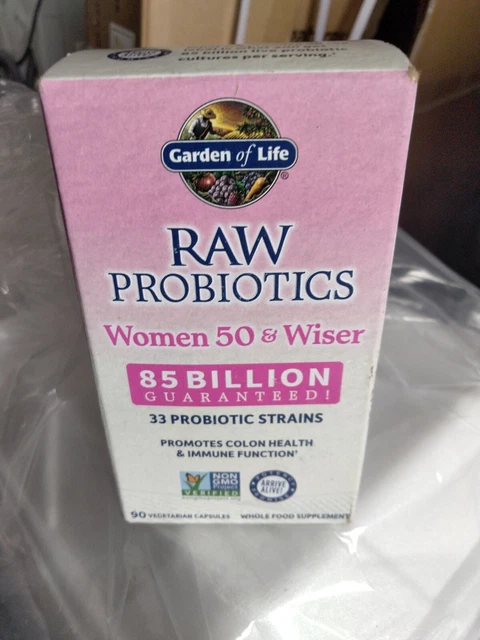 Garden of Life RAW Probiotics Women 50  Wiser 90 Veggie Caps Gluten-Free, No