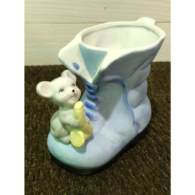 Bota de bebé plantadora de colección con ratón y saxofón Ardco calidad fina Dallas