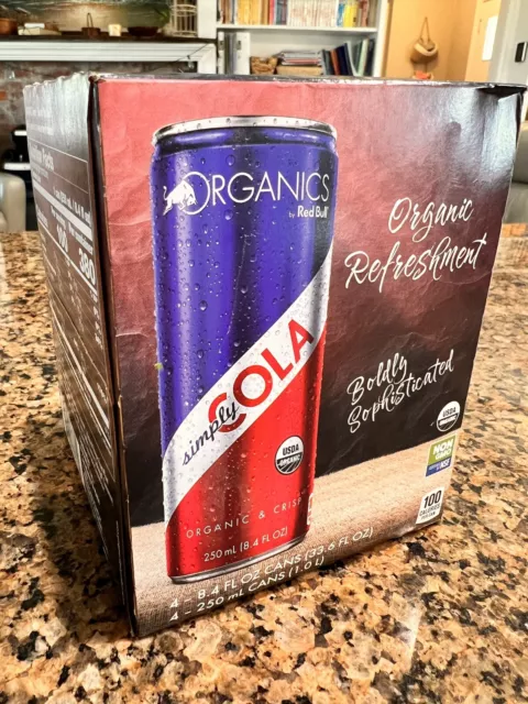 RED BULL SIMPLY COLA ORGANICS SODA- RARE! Pack of FOUR 8.4oz Cans $50.00 -  PicClick