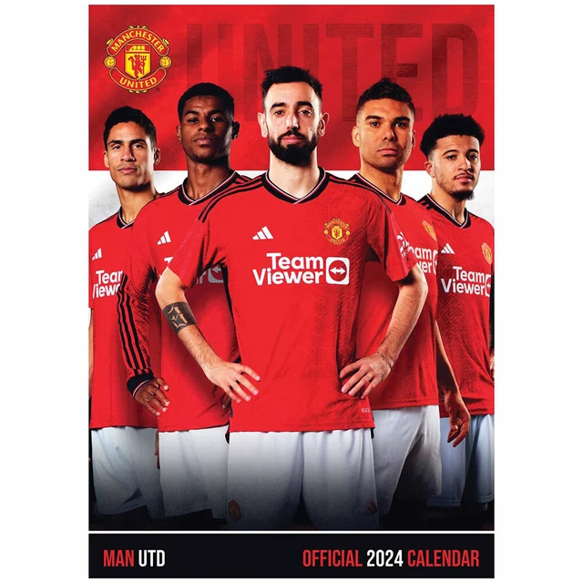 MANCHESTER UNITED 2024 A3 Wall Calendar (Official Merchandise