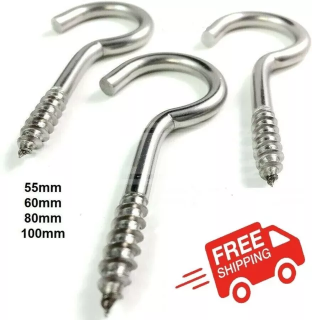 Screw In Hooks steel small large extra large Heavy Duty wall hanger