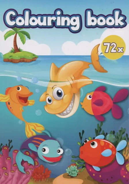 Colouring Book - Malbuch für Kinder - Hai, Muschel, Delfin und viele andere #150