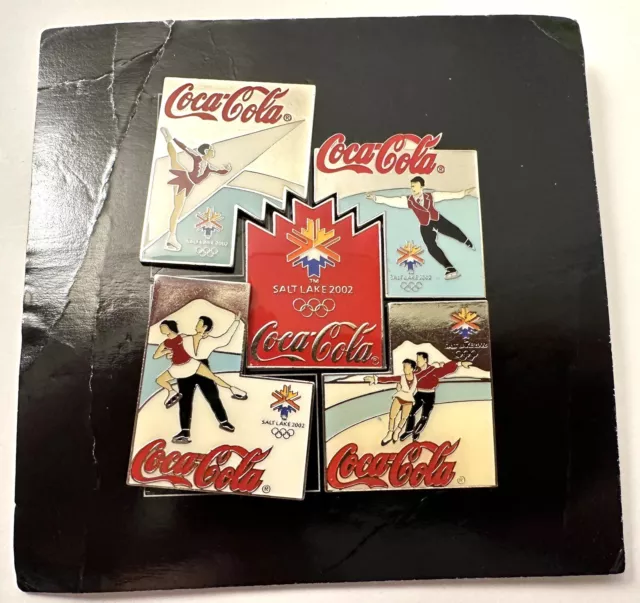 2002 Salt Lake Olympics Coca Cola Utah Puzzle Pin Set