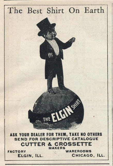 Magazine Ad - 1900 - The Elgin Shirt - Cutter & Crossette Co., Elgin, IL