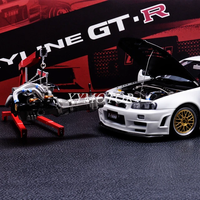 Voiture Miniature Nissan Skyline GT-R R35 Nismo Track Edition Rouge 1/64 - MotorHelix