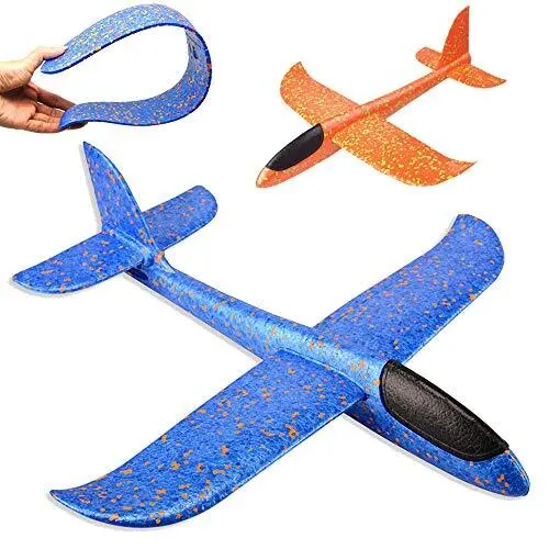2 piezas Avión de espuma de poliestireno,juguete de avión para niños Planeador d