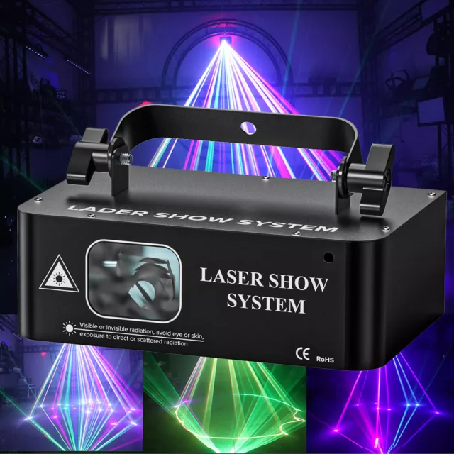 Laser Light Effect 500mW RGB LED DMX Projector For DJ Disco Party Stage Lighting