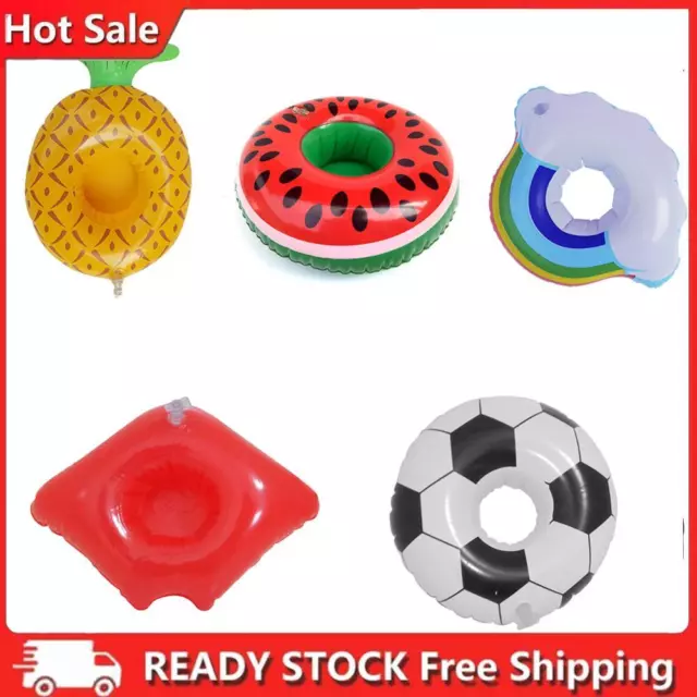 Inflatable Cup Coaster Outdoor Swimming Pool Water Floating Drink Cup Holder Toy