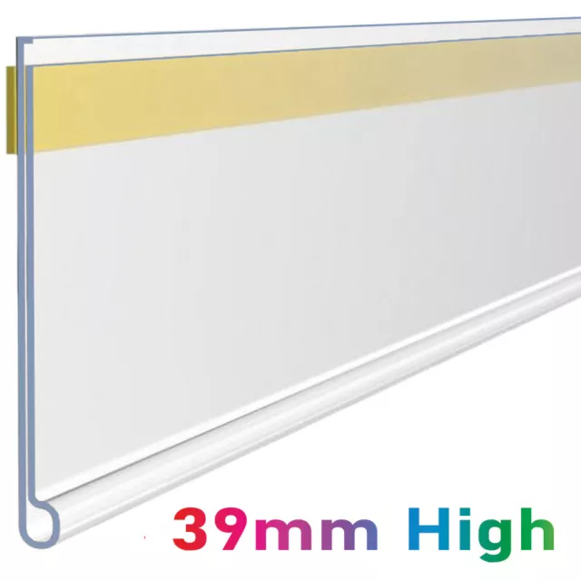 Shelf Edge Ticket Strips 39mm High Self Adhesive Price Label Holder, EPOS Strip