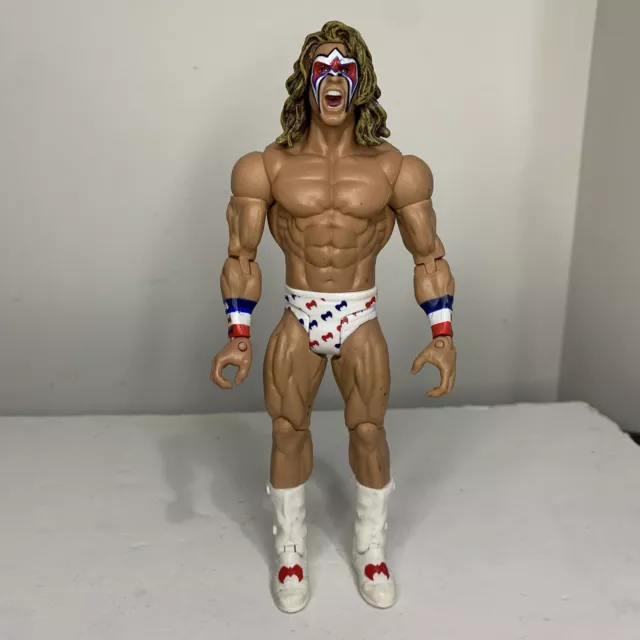 WWE Ultimate Warrior Wrestling Figure-Basic Battlepack Series-Mattel-VGC