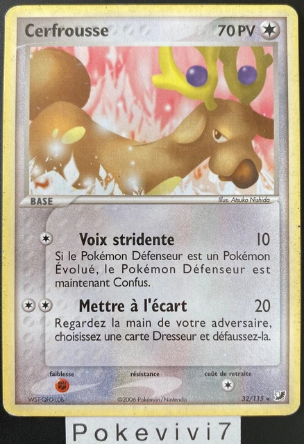 Carte Pokemon CERFROUSSE 32/115 Rare Bloc EX Forces Cachées FR OCCASION