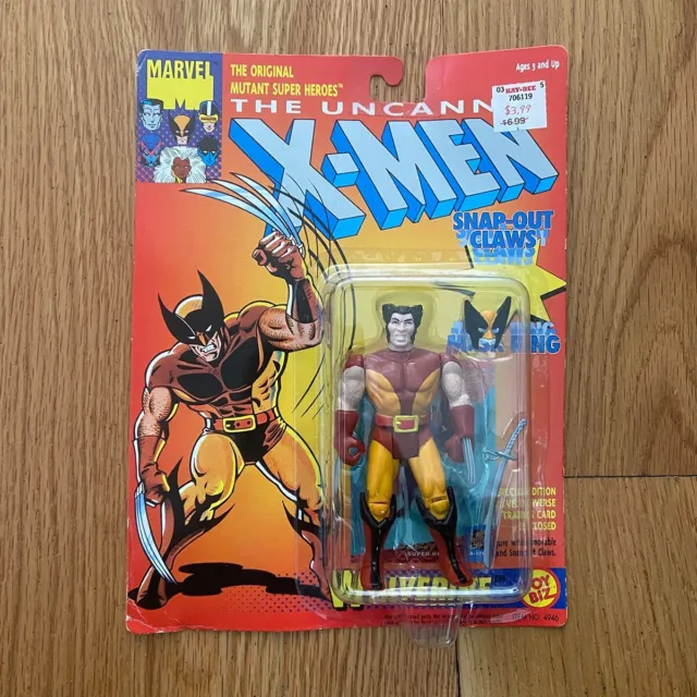 1993 Uncanny X-Men Wolverine Snap Out Claws Action Figure Toybiz MOC