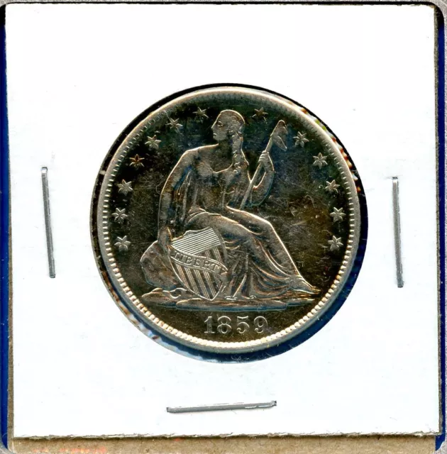 1859 O Seated Liberty Half Dollar US Mint Silver Coin 1859-O AU Details