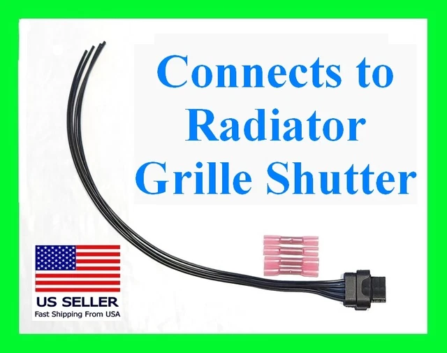 RADIATOR GRILLE SHUTTER Connector Plug Pigtail Harness Grill Bumper fit