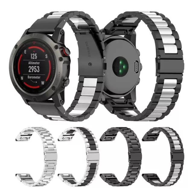 POUR GARMIN FENIX 5X / 5X Plus Bracelet Acier Inoxydable de Montre Rapide  Sortie EUR 14,41 - PicClick FR