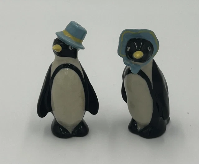 Salt & Pepper Shakers- Ceramic Arts Studio - Penguin Couple