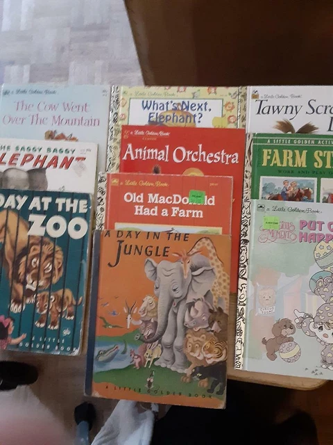 Vintage Little Golden Books Lot Of 9 + 1 Little Golden Activity Book   #34  B5