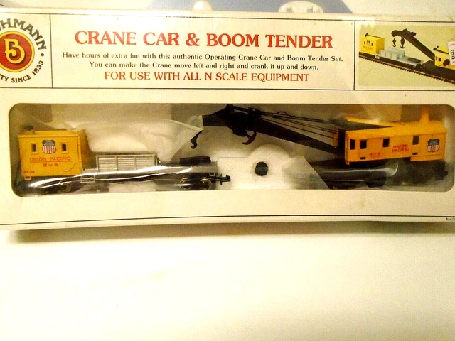 still Factory sealed- Bachmann N Scale -Union Pacific -Crane Car & Boom Tender