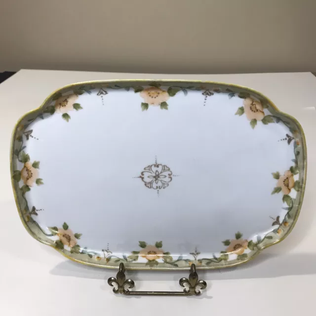 VTG Noritake Nippon Morimura Hand Painted Dresser Serving Tray 10” 1904-1921