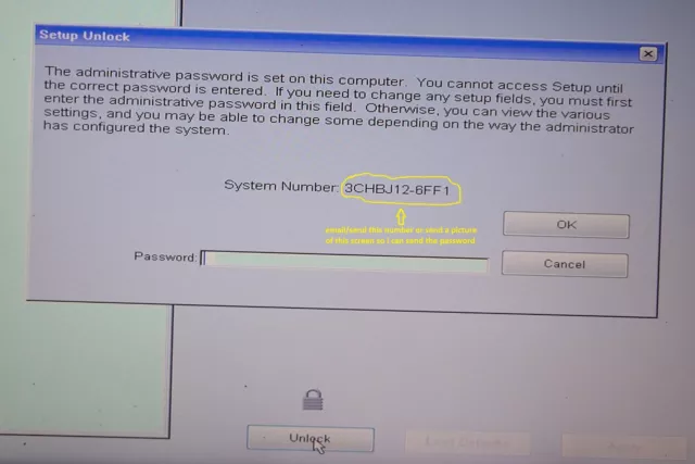 Dell Bios Password Removal Unlock (595B D35B 2A7B 1D3B 1F66 6FF1 1F5A BF97)