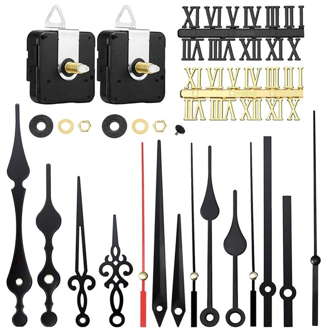 CLOCK MOVEMENT KIT with Silent Mechanism and 5 Styles of Hands for ...