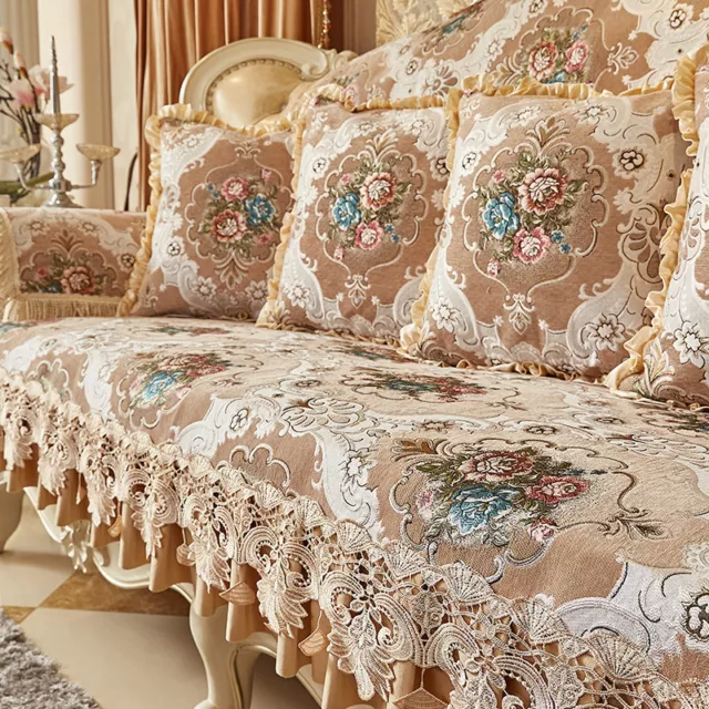 Vintage Jacquard Sofa Covers for Living Room 1 2 3 Seater Lace Couch Slipcover
