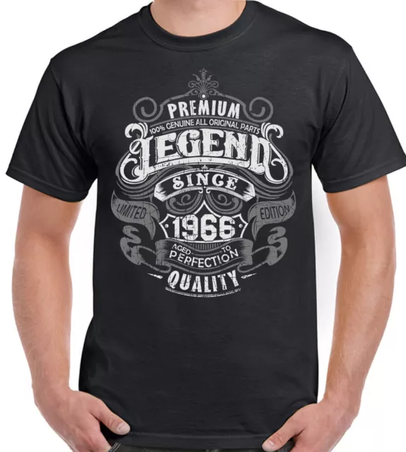 58th Anniversaire T-Shirt 1966 Hommes Drôle 58 Ans Haut Premium Legend Since