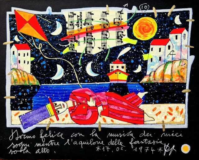 Francesco Musante - Serigrafia polimaterica originale, P.A. firmata