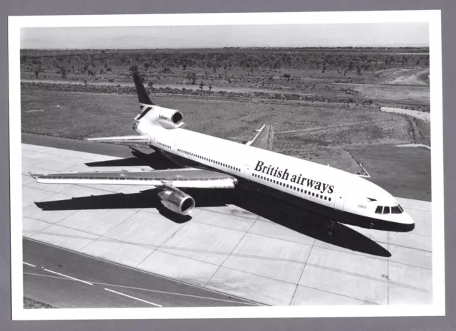British Airways Lockheed Tristar L-1011 Large Vintage Original Ba Airline Photo