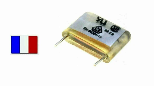 Lot De 8 Condensateurs X2 MKT 100nF / 0.1µF - 275Vac - Taille 18x14x8 Mm - Neufs