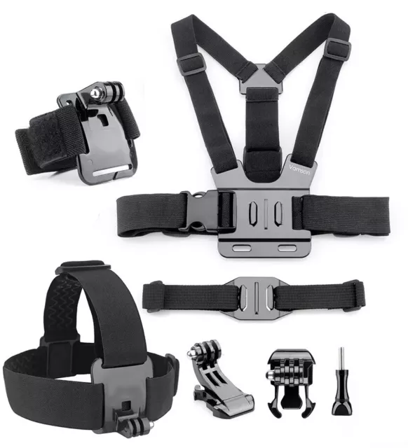 Chest Mount Harness Head Strap Wrist Strap for GoPro HERO 3 4 5 6 7 8 9 10 11