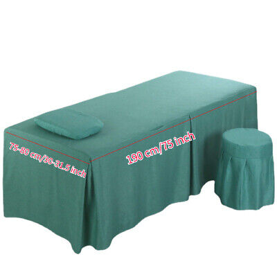 Funda de mesa falda de algodón para masaje de lino para salón de belleza SPA colcha