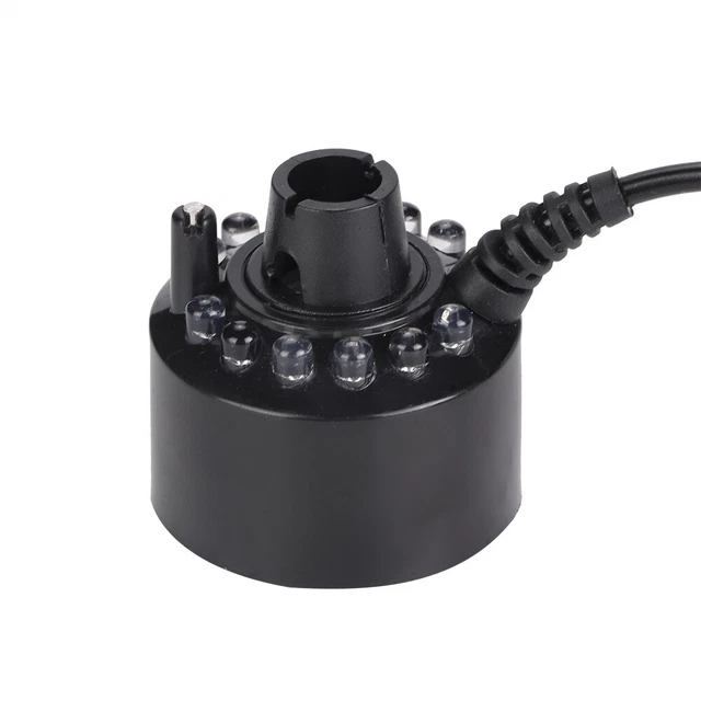 12 LED Colorato Aquarium Mist Maker Pesce Serbatoio Atomizzatore Umidificato DB3
