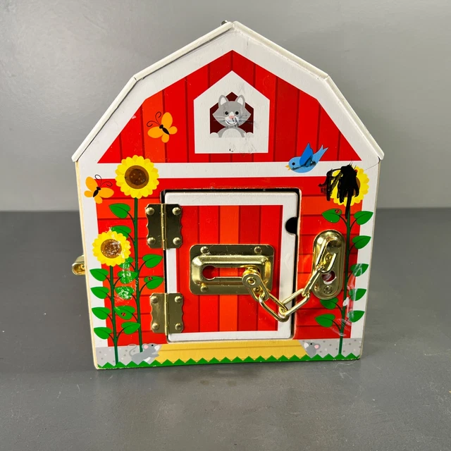 Melissa & Doug Wooden Latches Educational Toy Ages 3+ - Barn Only no animals