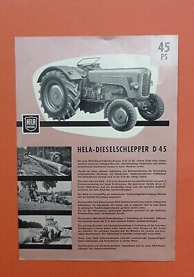 Lanz HELA-Diesel 28 PS alte Werbepappe um 1958 Aulendorf 