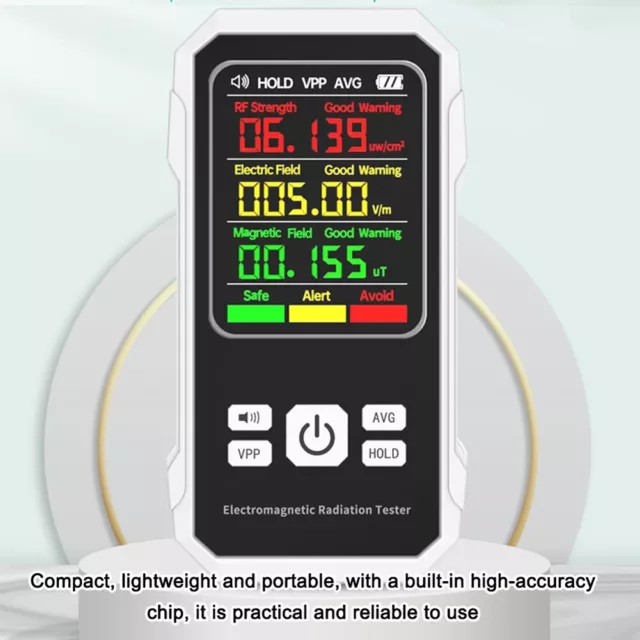 Portable Electromagnetic Radiation Detector with Frequency Range Detection