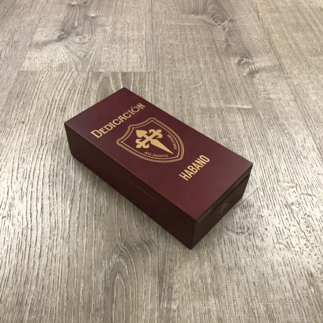 All Saints Cigars Dedication Hab Churchill Empty Wooden Cigar Box 4x8x2