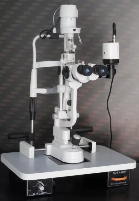 3 Step Biomicroscope Fendu Lampe Microscope avec Manuel Table