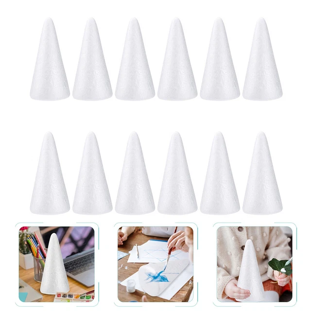 30 un. Materiales de espuma de poliestireno en forma de cono blanco hágalo usted mismo modelado juguetes hechos a mano