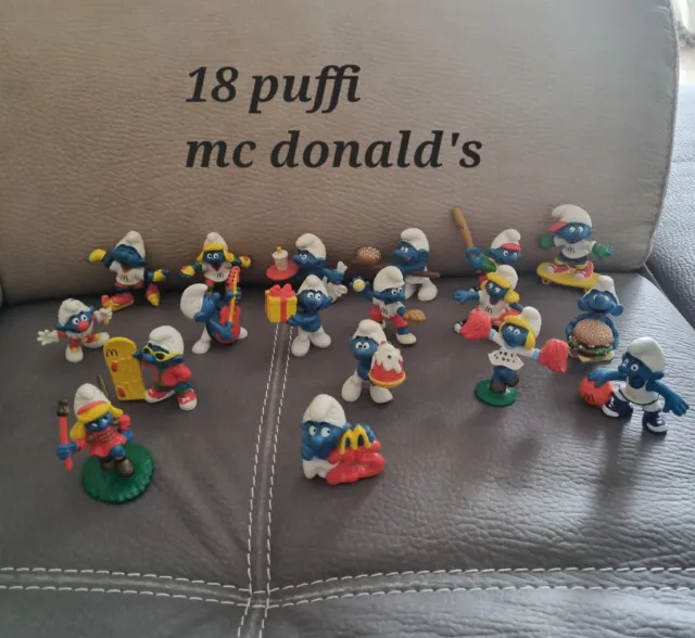 18 Puffi Della Serie Mc Donald's