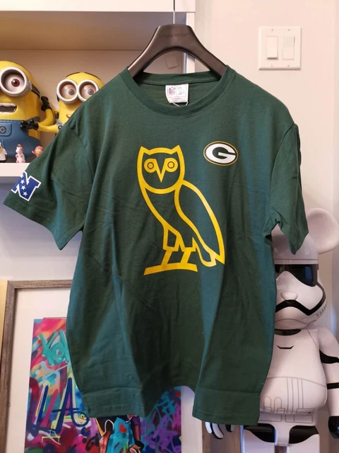October's Very Own OVO NFL Green Bay Packers OG Owl Men T-Shirt Green Size M&L