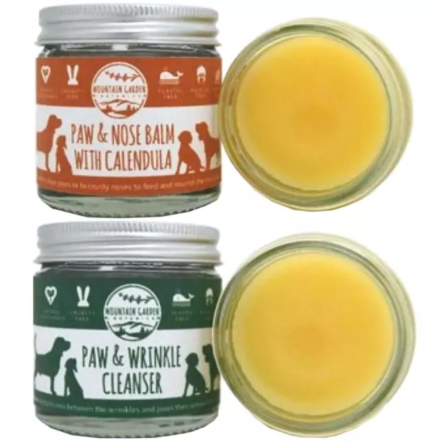 Mountain Garden Botanics Pet Dog Cat Paw Nose Wrinkle Cleanser Balm 100% Natural