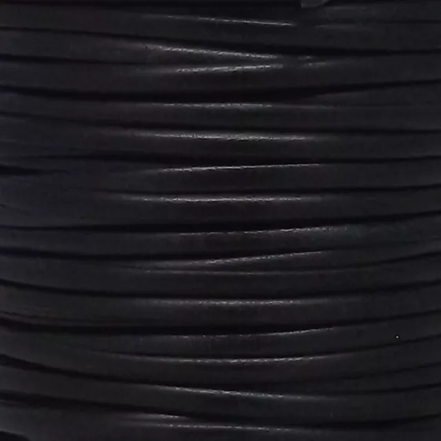 Superior Leather Lace Black 1/8" x 50 Yards by Real Leather RCL01850-01 2