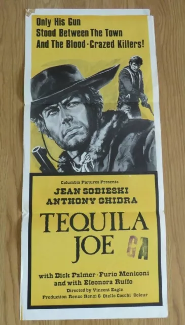 TEQUILA JOE ORIGINAL 1968 CINEMA DAYBILL FILM MOVIE POSTER Jean Sobieski 60's