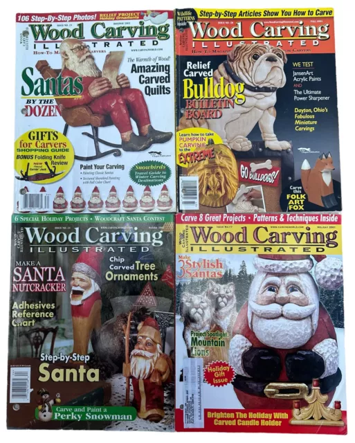 Lote de 4 libros ilustrados tallados en madera Navidad Invierno Otoño Vacaciones