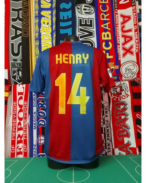 Maglia Calcio Barcellona Home 2006/07 Henry Shirt Trikot Maillot Camiseta