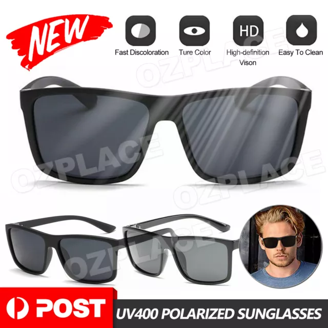Polarized Mens Sunglasses Polarised New Style Square Frame Glasses Aus Seller