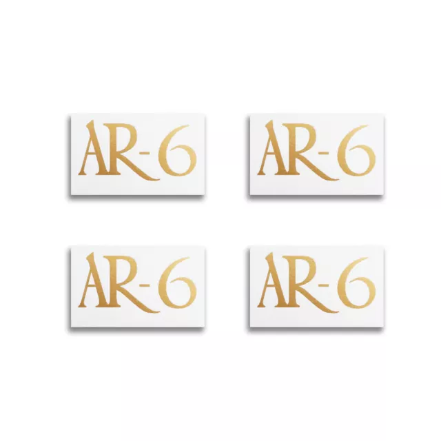 4pcs AR-6 Acoustic Research Speaker Badge Logo 41.3mm(1.625") X25.4mm(1")GOLD