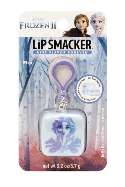 Disney Frozen 2 Elsa  Lip Smacker Cube Lip Balm Keychain Clip In My Else-Mint