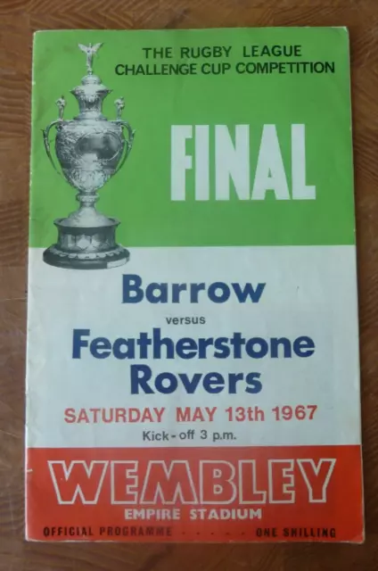 Barrow v Featherstone Rovers Rugby League Cup Final May 13 1967 Wembley Stadium